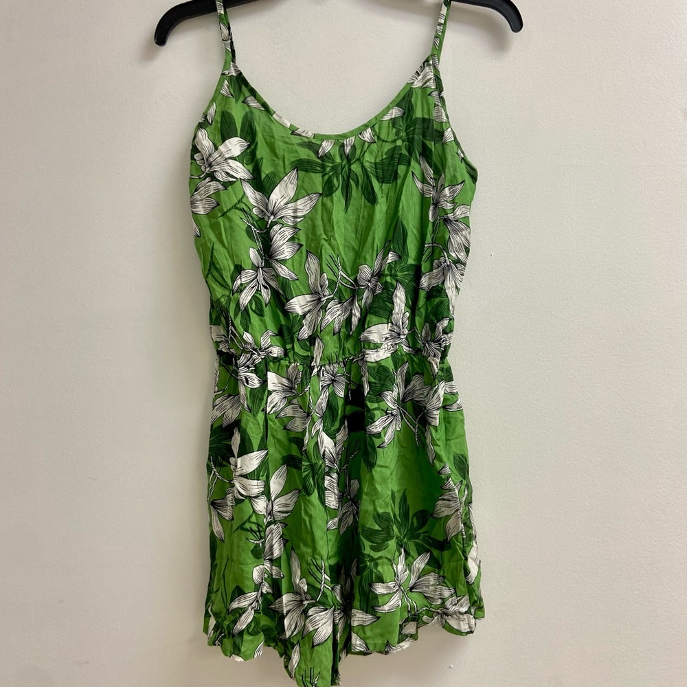Green Leafy 🌿Romper Jumpsuit